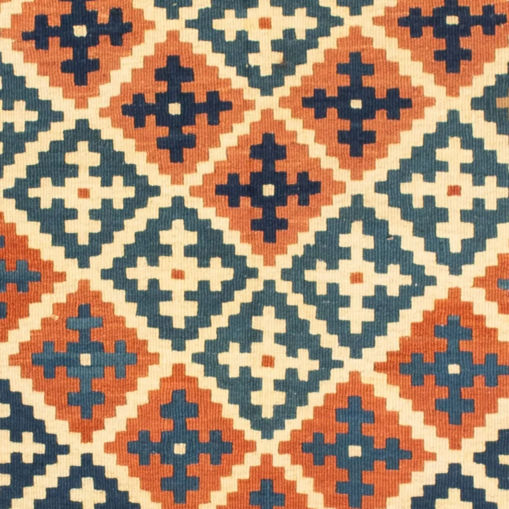 Tapete Kelim - Oriental praç - 105 x 103 cm - laranja