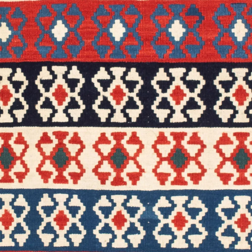 Tapete Kelim - Oriental praç - 110 x 100 cm - azul