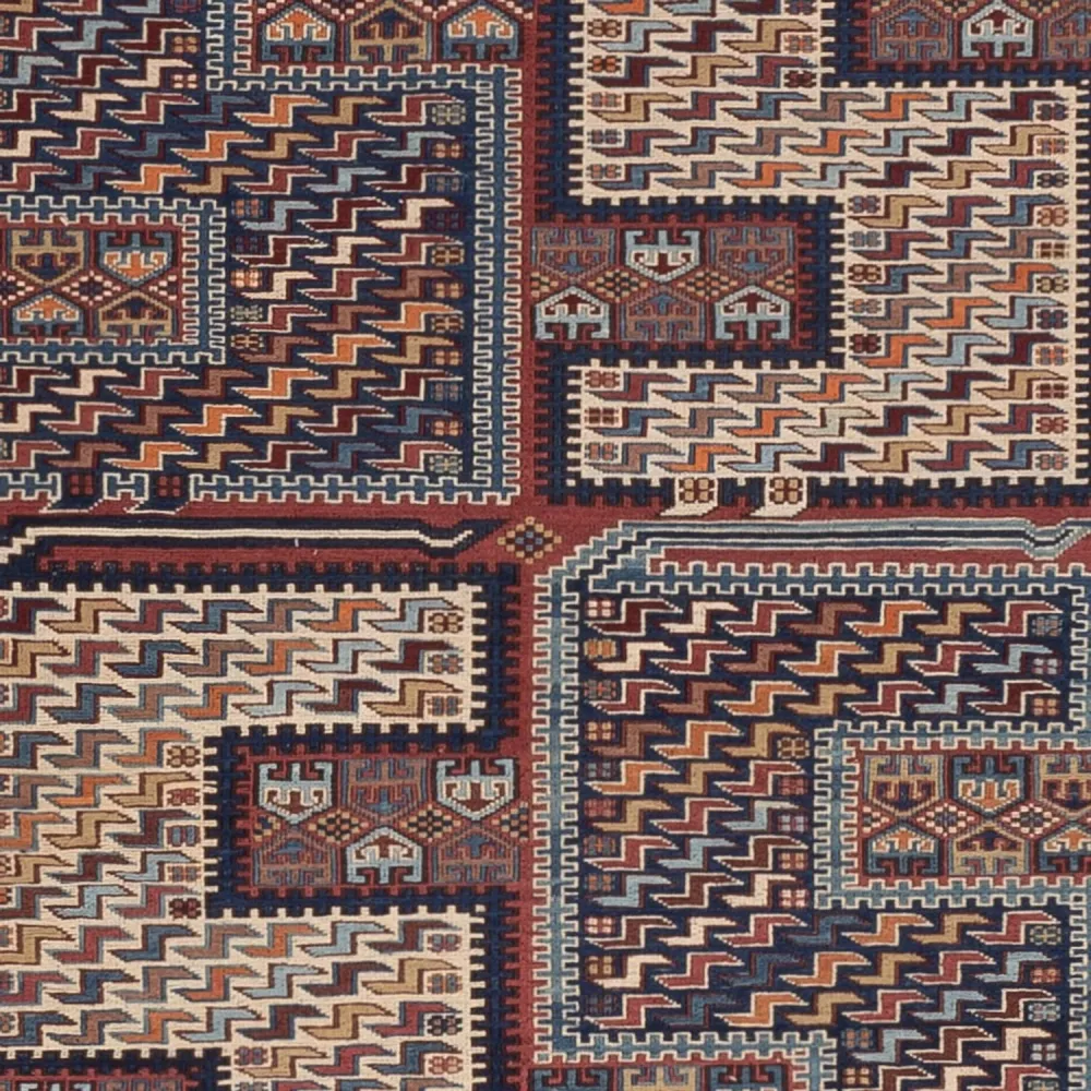Tapete Kelim - Oriental - Soumak - 214 x 155 cm - bege escuro