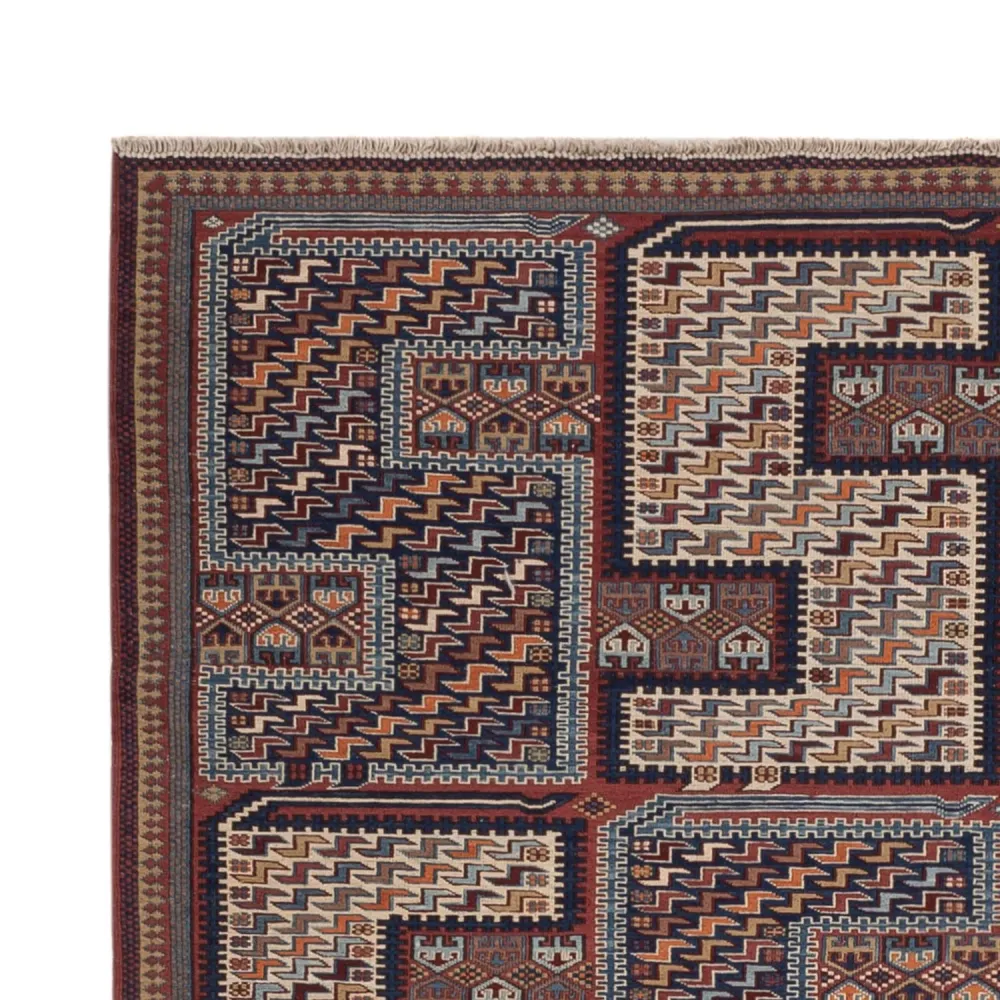 Tapete Kelim - Oriental - Soumak - 214 x 155 cm - bege escuro