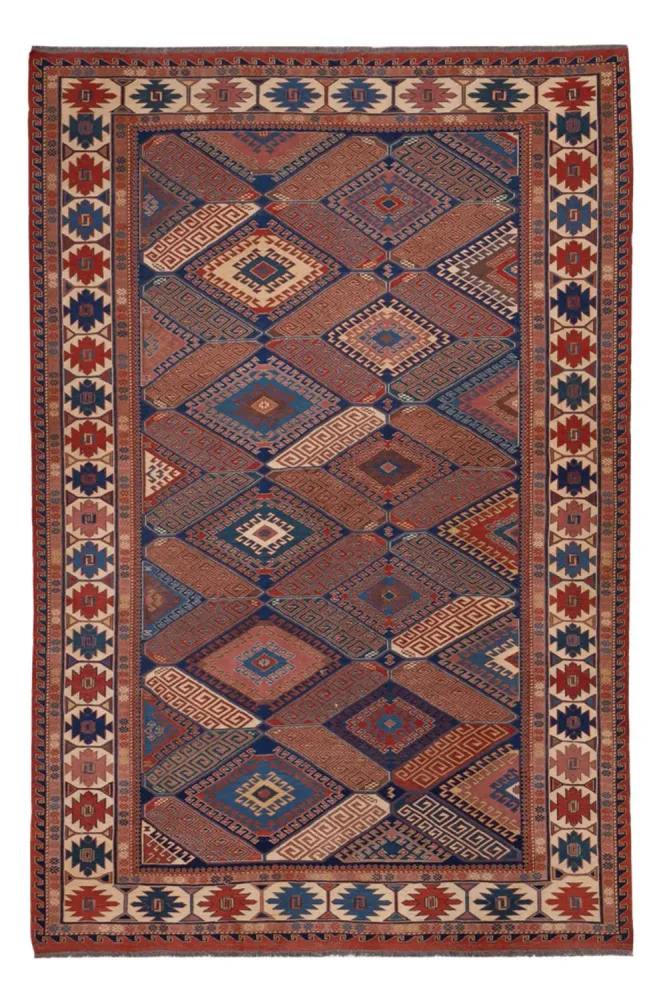 Tapete Kelim - Oriental - Soumak - 285 x 192 cm - ferrugem