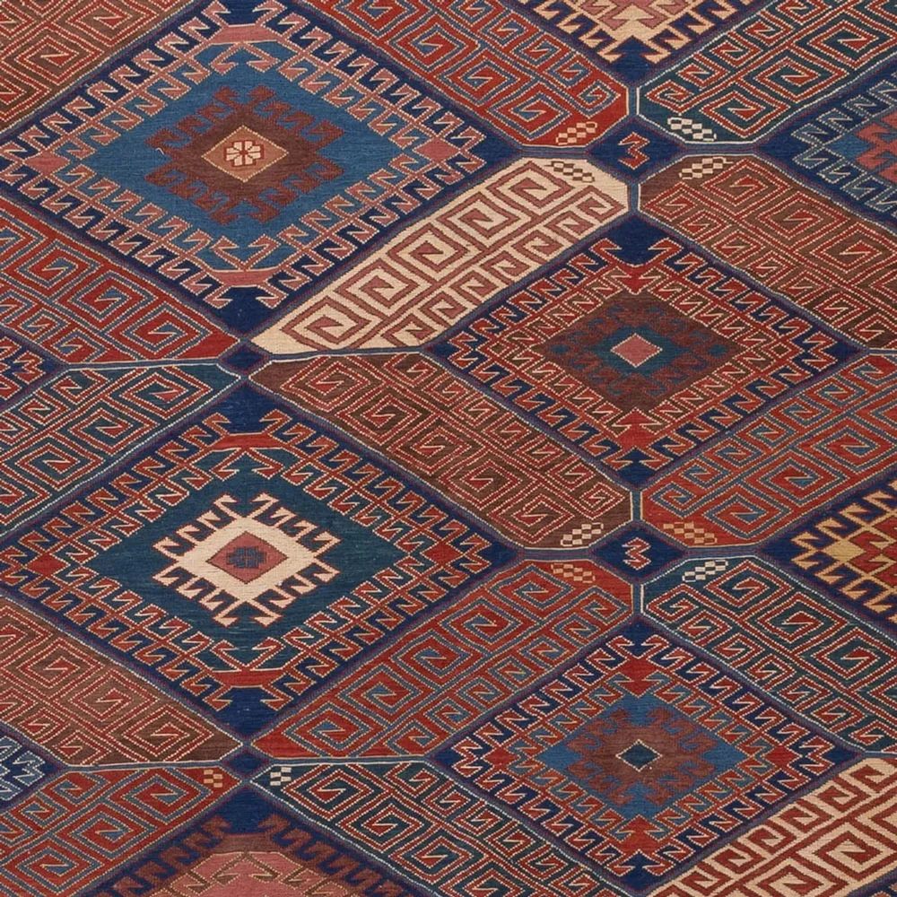 Tapete Kelim - Oriental - Soumak - 285 x 192 cm - ferrugem