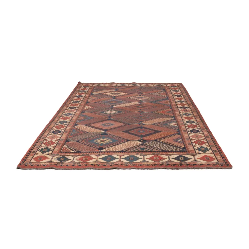 Tapete Kelim - Oriental - Soumak - 285 x 192 cm - ferrugem