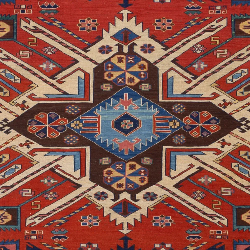 Tapete Kelim - Oriental - Soumak - 292 x 218 cm - vermelho