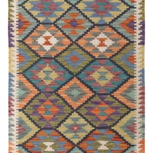 Tapete Kelim - Splash - 124 x 81 cm - multicolorido