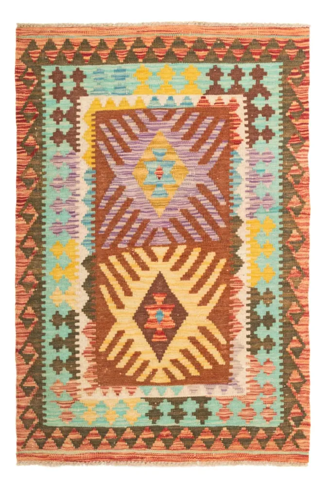 Tapete Kelim - Splash - 125 x 80 cm - multicolorido