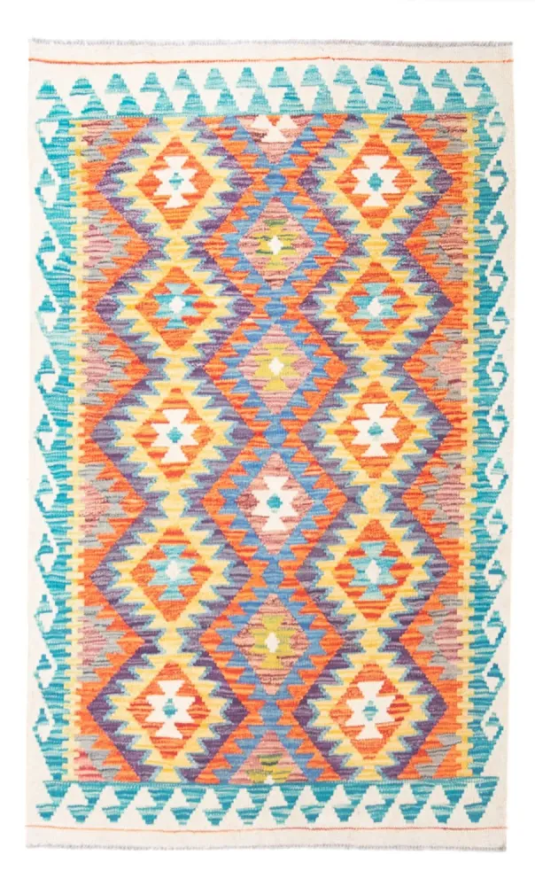 Tapete Kelim - Splash - 155 x 102 cm - multicolorido