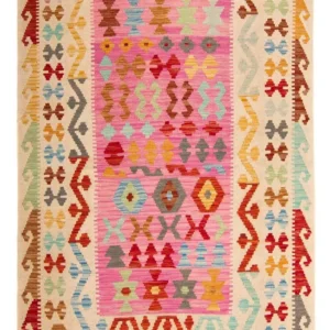 Tapete Kelim - Splash - 175 x 130 cm - pink