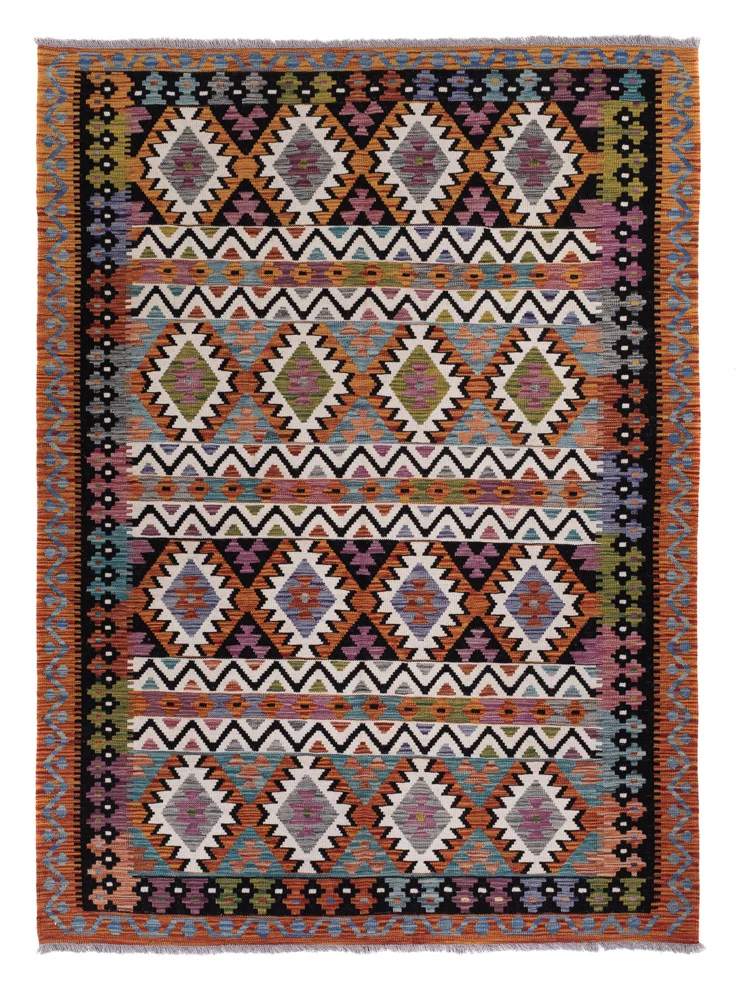 Tapete Kelim - Splash - 245 x 178 cm - multicolorido