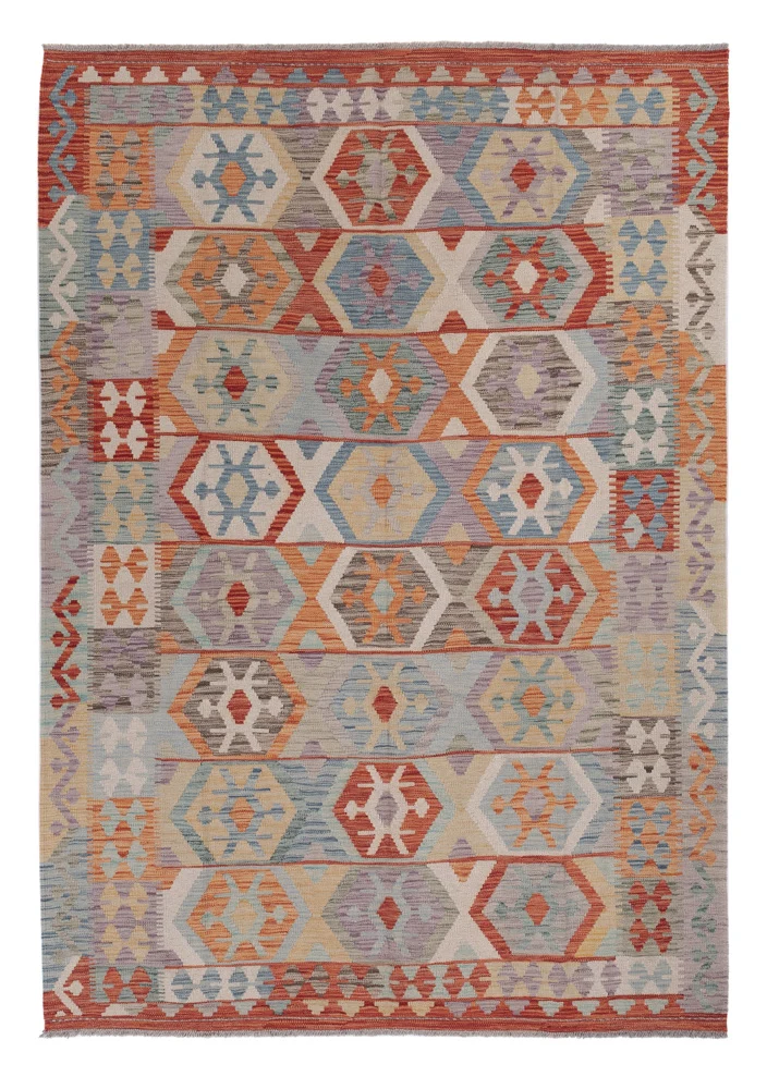 Tapete Kelim - Splash - 249 x 180 cm - multicolorido
