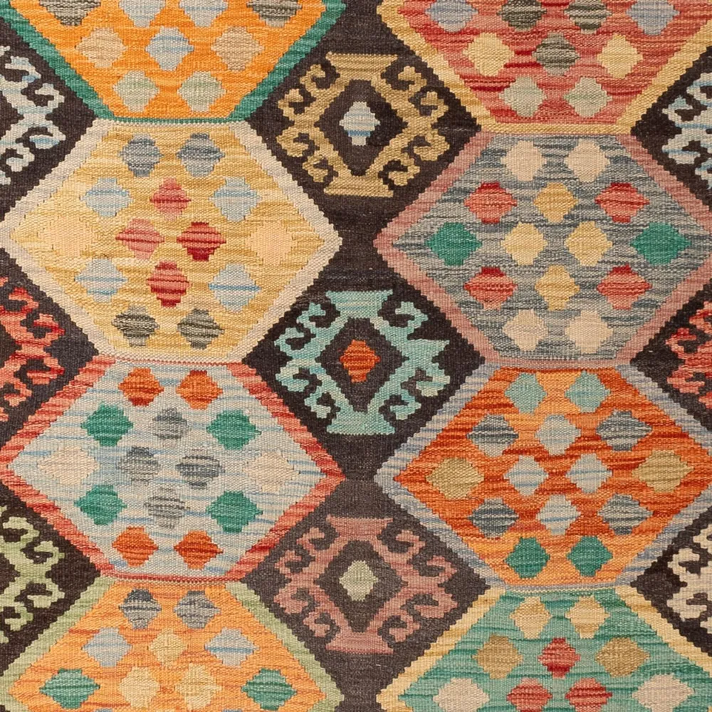 Tapete Kelim - Splash - 297 x 204 cm - multicolorido
