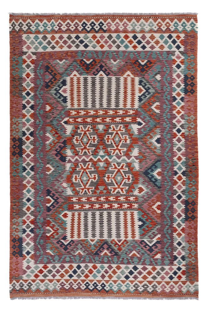 Tapete Kelim - Splash - 309 x 209 cm - multicolorido