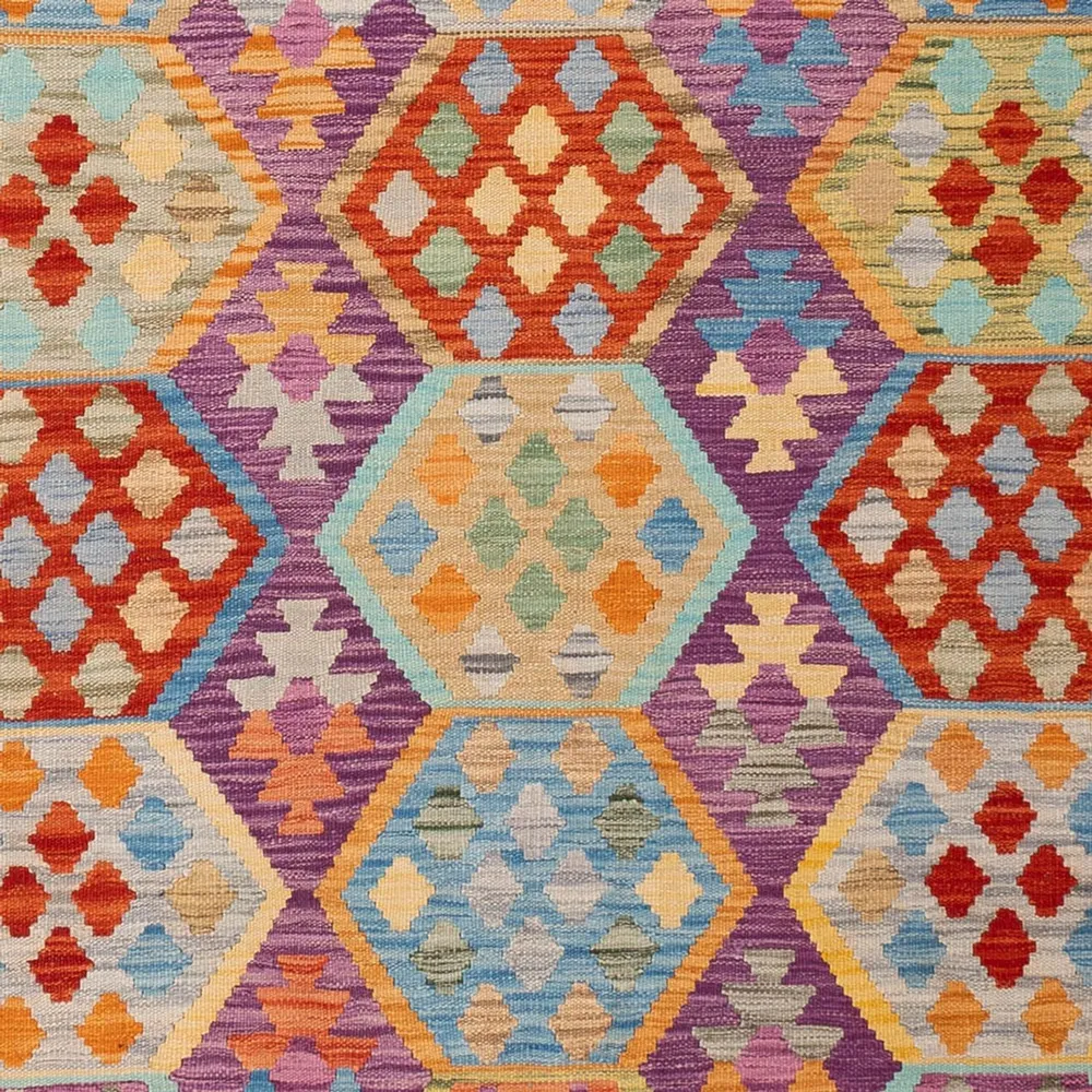 Tapete Kelim - Splash - 313 x 206 cm - multicolorido