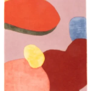 Tapete de lã - 92 x 62 cm - multicolorido