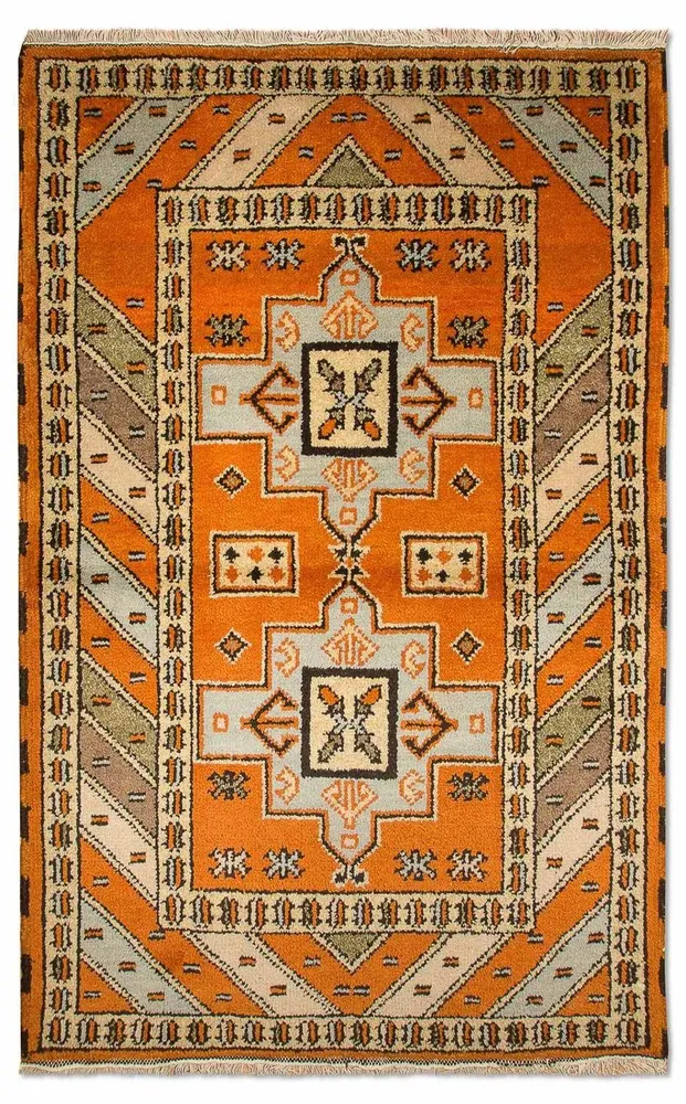 Tapete Oriental - 149 x 93 cm - laranja