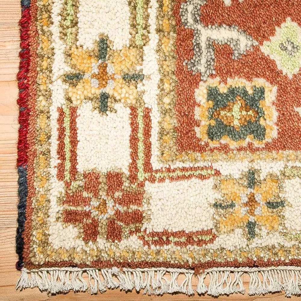 Tapete Oriental - 93 x 64 cm - ferrugem