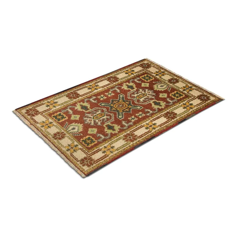 Tapete Oriental - 93 x 64 cm - ferrugem