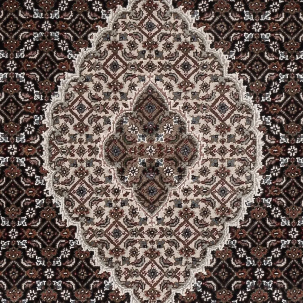 Tapete Oriental - Tabriz - 184 x 120 cm - bege escuro