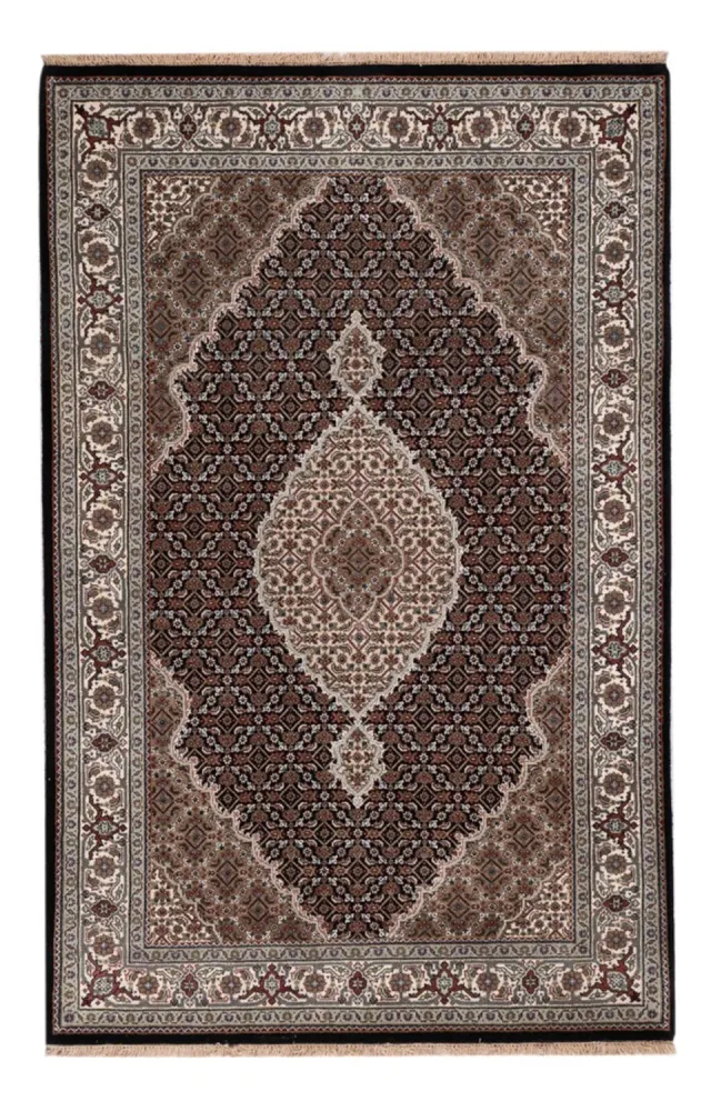 Tapete Oriental - Tabriz - 188 x 123 cm - bege escuro