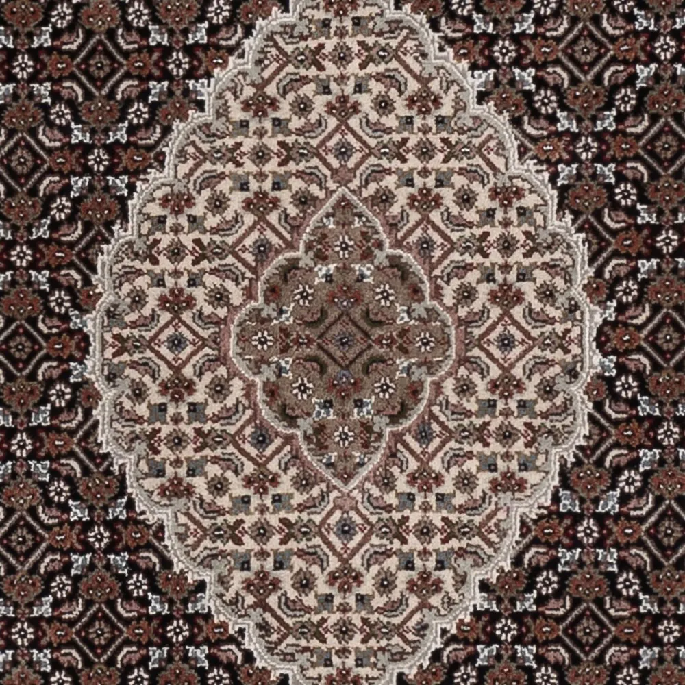 Tapete Oriental - Tabriz - 188 x 123 cm - bege escuro
