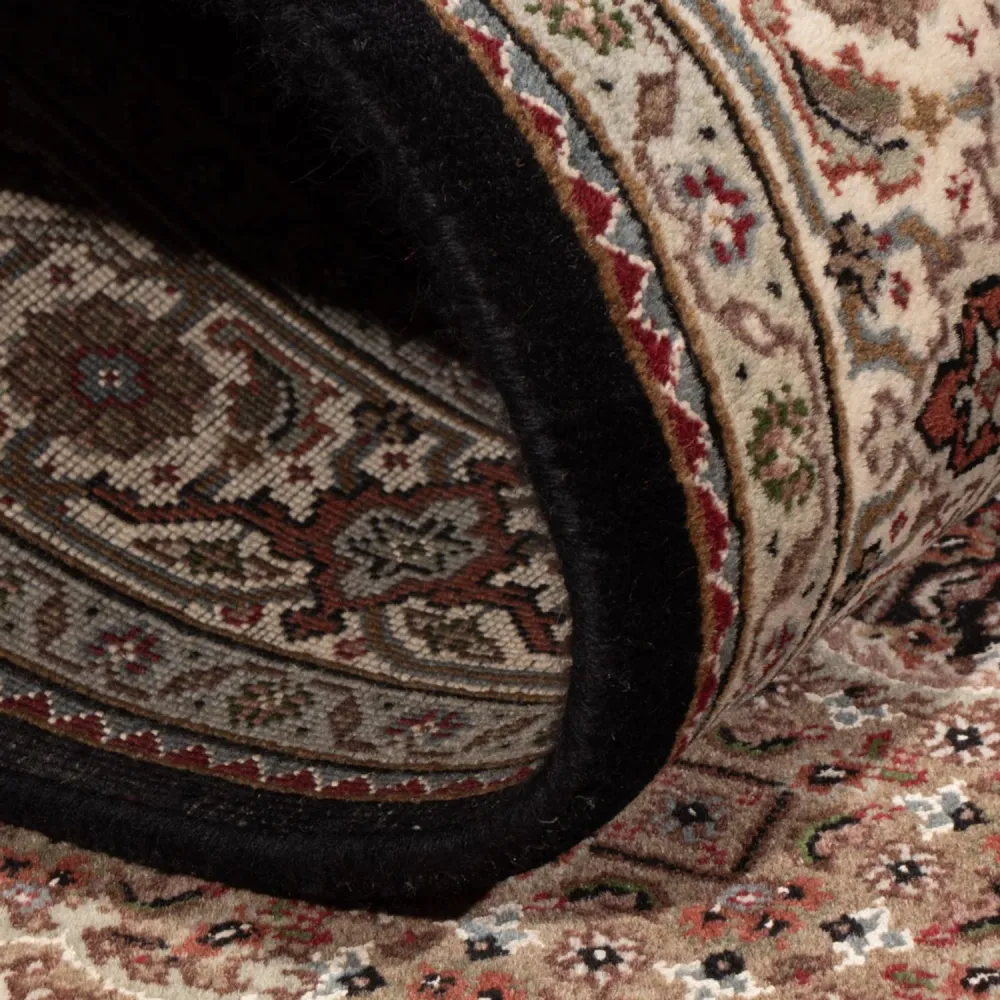 Tapete Oriental - Tabriz - 188 x 123 cm - bege escuro