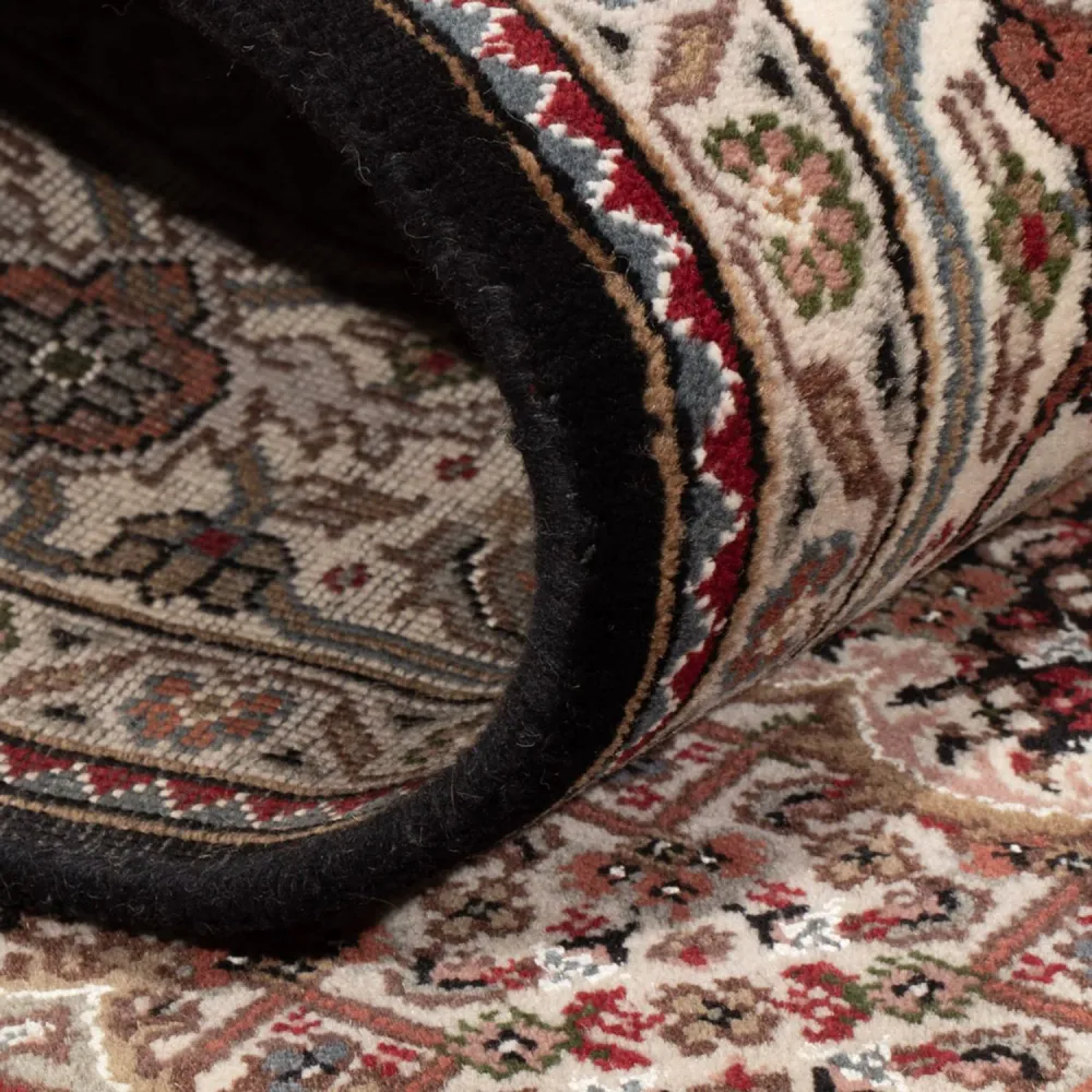 Tapete Oriental - Tabriz - 196 x 141 cm - cinzento escuro