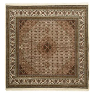 Tapete Oriental - Tabriz praç - 203 x 201 cm - bege escuro