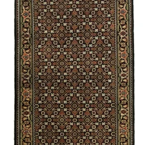 Tapete Persa - Bijar - 135 x 69 cm - preto