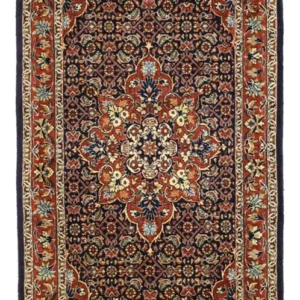 Tapete Persa - Bijar - 139 x 70 cm - vermelho escuro