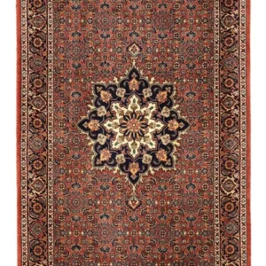 Tapete Persa - Bijar - 140 x 72 cm - vermelho escuro