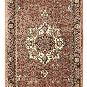 Tapete Persa - Bijar - 141 x 71 cm - vermelho escuro