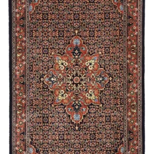 Tapete Persa - Bijar - 144 x 75 cm - vermelho escuro