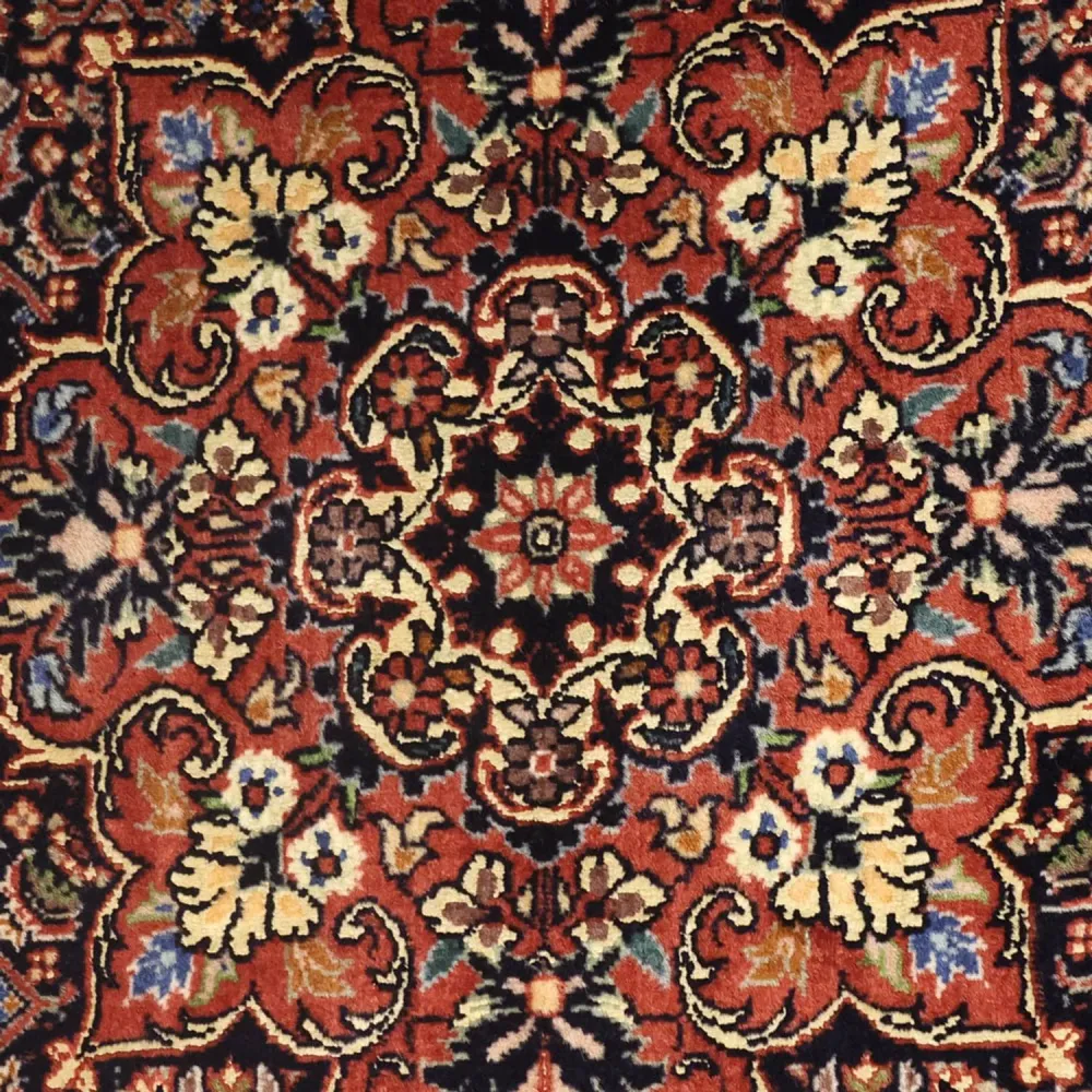 Tapete Persa - Bijar - 144 x 75 cm - vermelho escuro