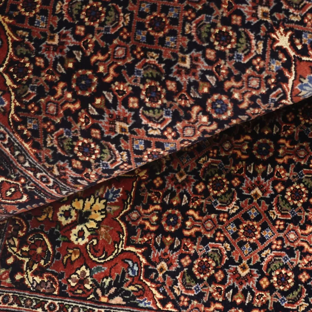 Tapete Persa - Bijar - 144 x 75 cm - vermelho escuro