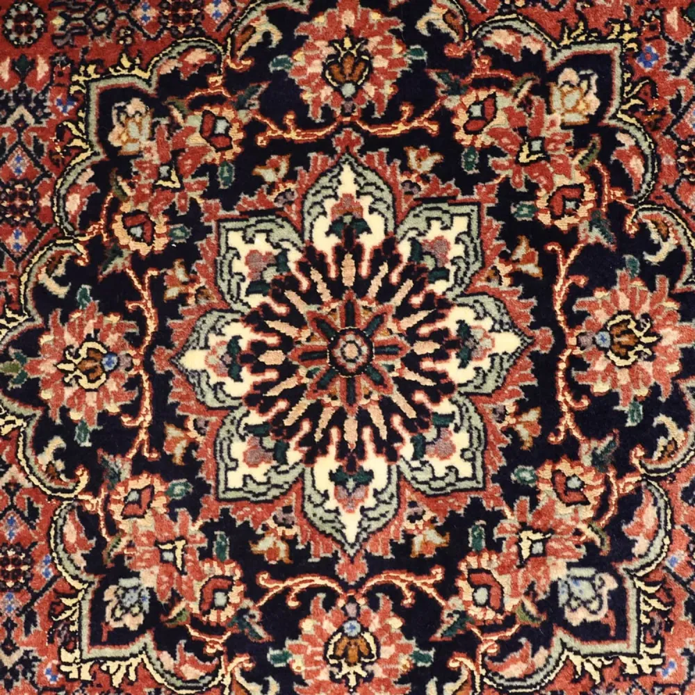 Tapete Persa - Bijar - 147 x 90 cm - vermelho escuro