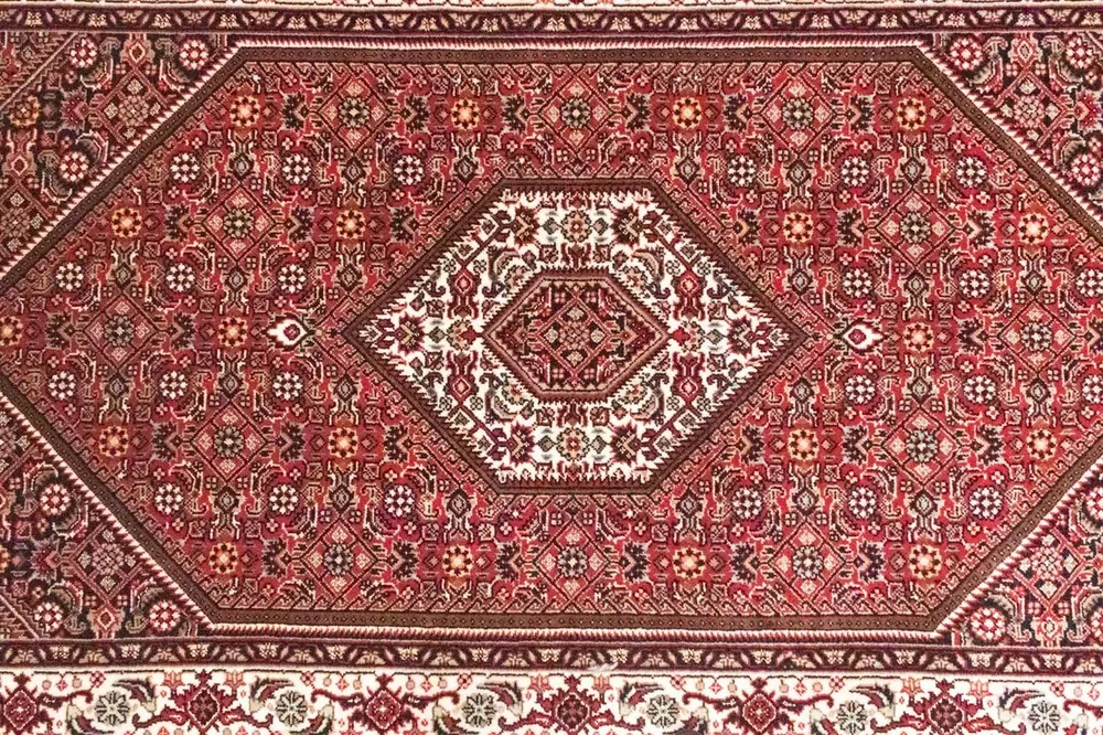 Tapete Persa - Bijar - 163 x 92 cm - vermelho