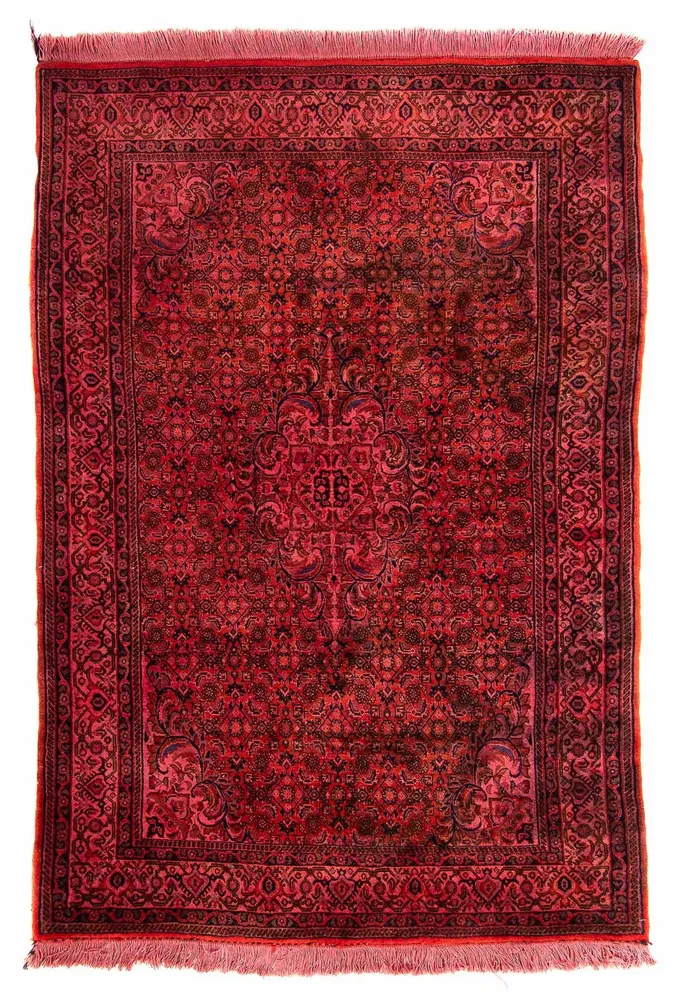 Tapete Persa - Bijar - 176 x 113 cm - vermelho claro