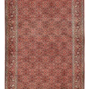 Tapete Persa - Bijar - 195 x 132 cm - vermelho escuro