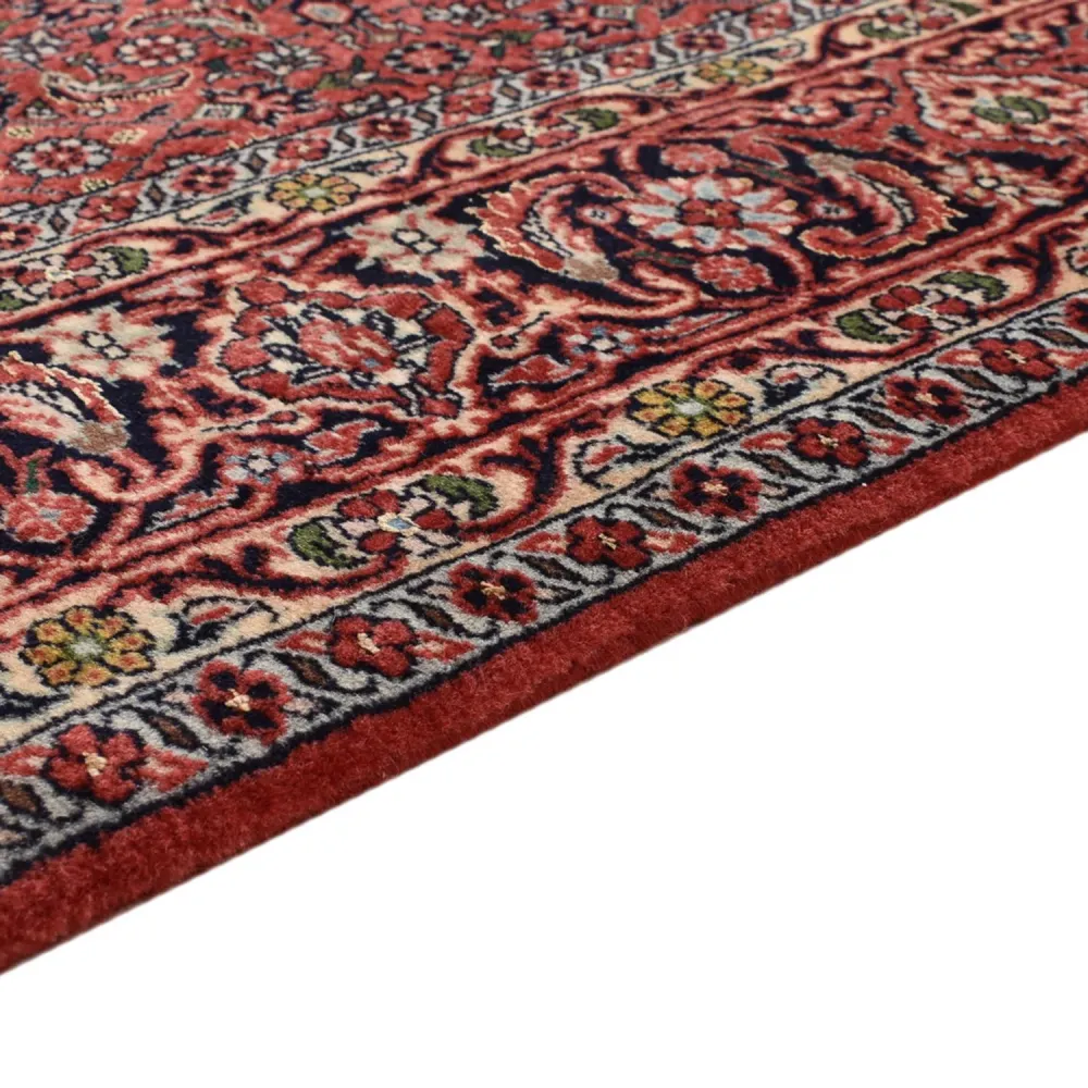 Tapete Persa - Bijar - 195 x 132 cm - vermelho escuro