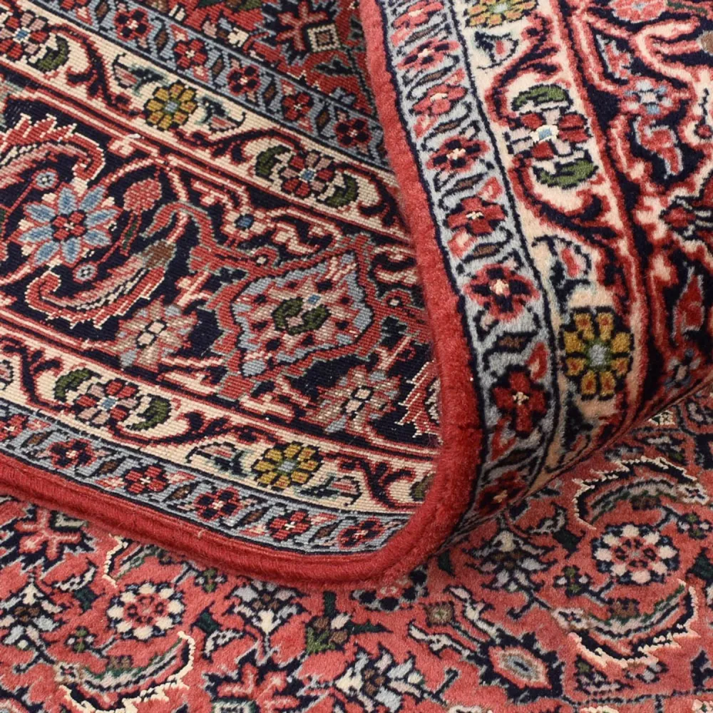 Tapete Persa - Bijar - 195 x 132 cm - vermelho escuro