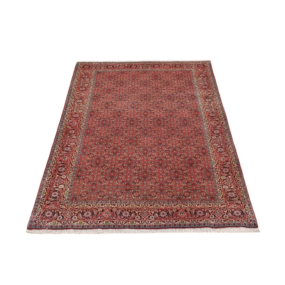 Tapete Persa - Bijar - 195 x 132 cm - vermelho escuro