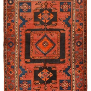 Tapete Persa - Bijar - 202 x 146 cm - vermelho