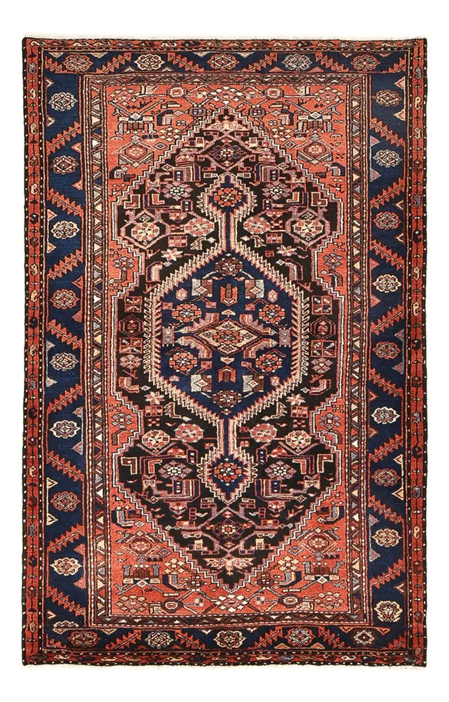 Tapete Persa - Bijar - 206 x 132 cm - vermelho claro