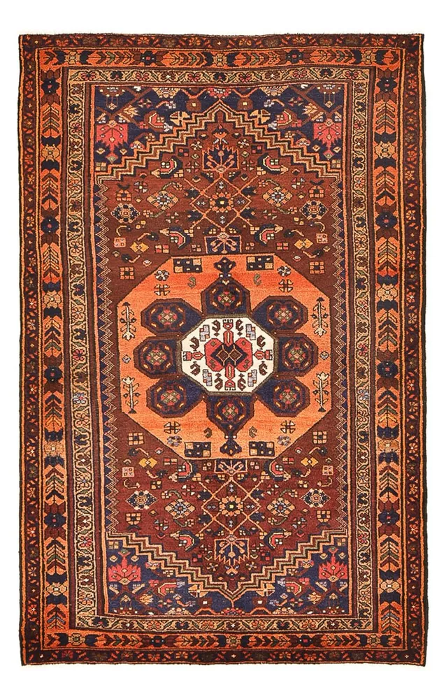 Tapete Persa - Bijar - 210 x 130 cm - vermelho escuro