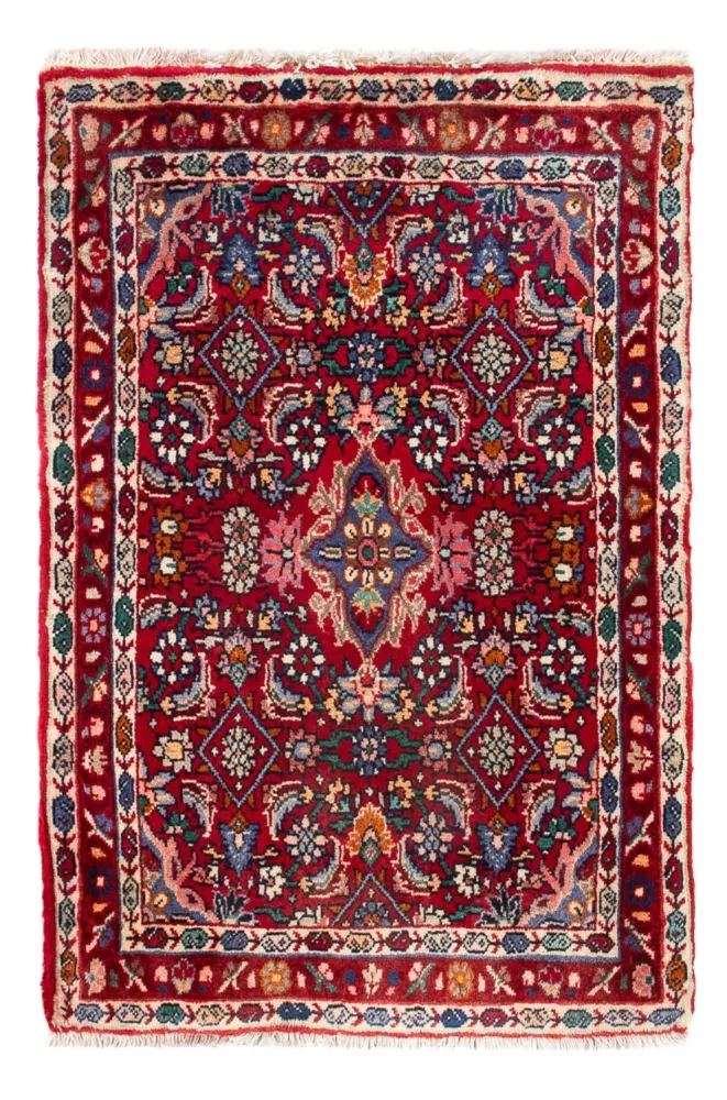 Tapete Persa - Bijar - 80 x 52 cm - bordeaux vermelho