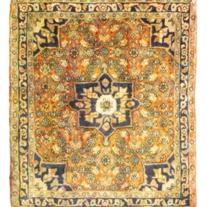 Tapete Persa - Bijar - 85 x 75 cm - laranja