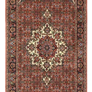 Tapete Persa - Bijar - Real - 147 x 72 cm - vermelho escuro