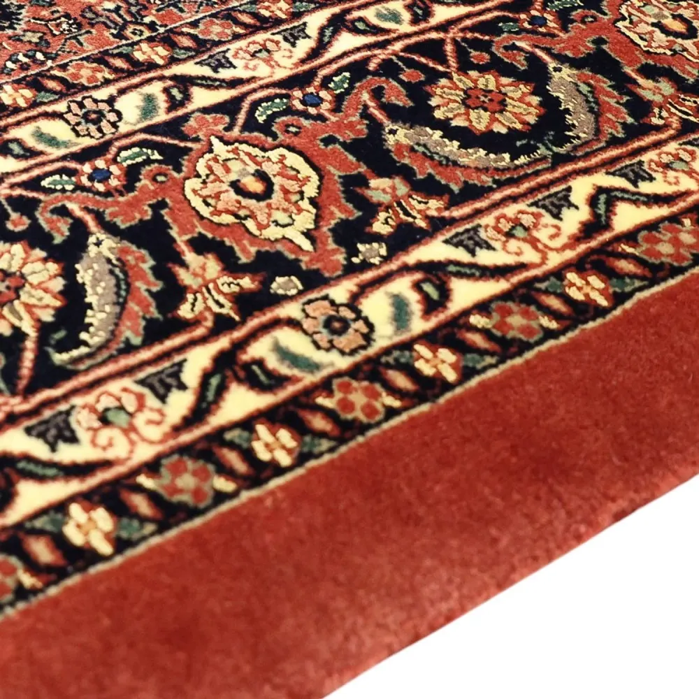 Tapete Persa - Bijar - Real - 198 x 139 cm - vermelho escuro