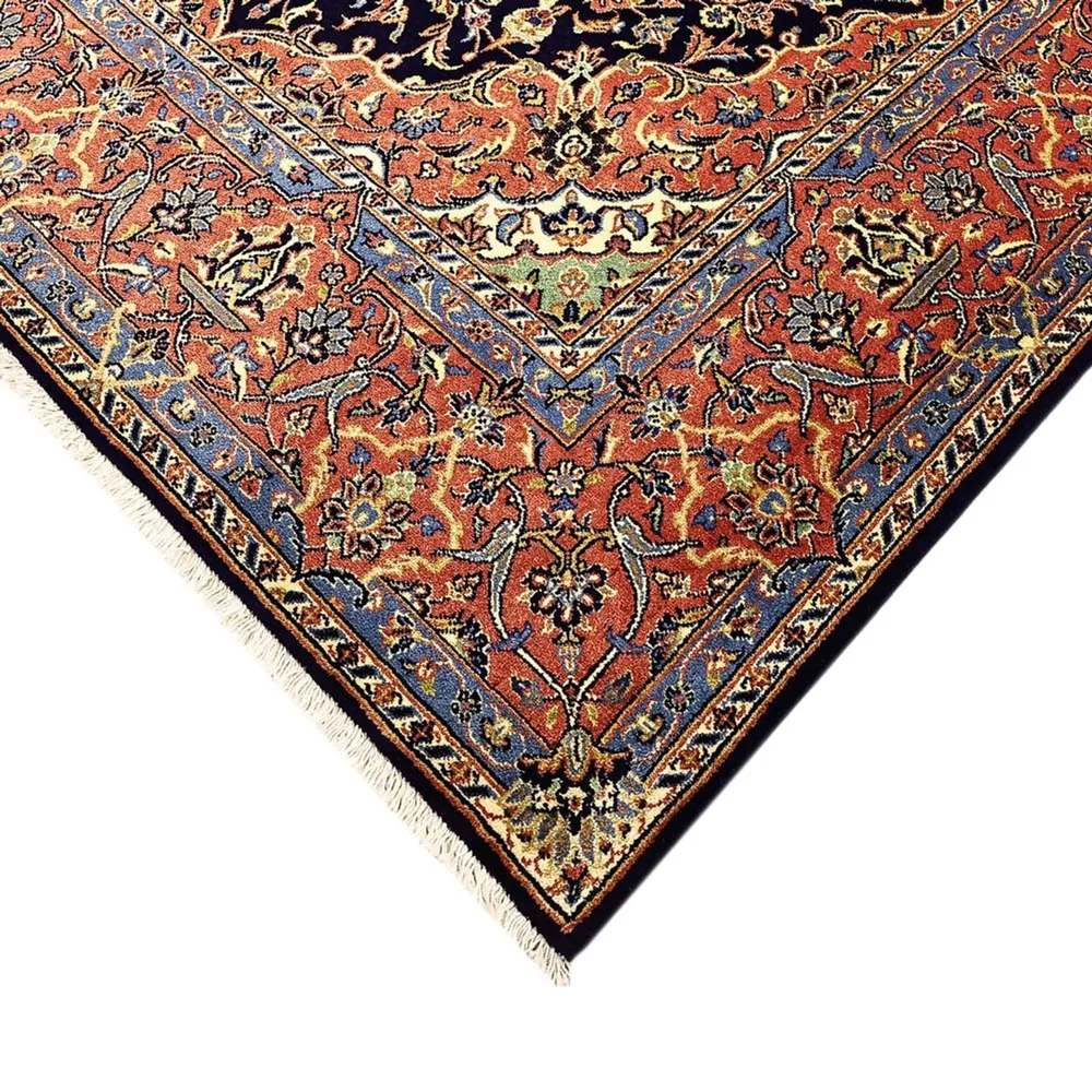 Tapete Persa - Bijar - Real - 220 x 136 cm - azul escuro