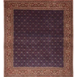 Tapete Persa - Bijar - Real - 286 x 255 cm - azul escuro